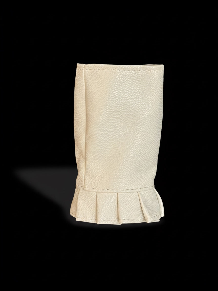 White Leather and Turtleneck tops doll outfits:  Top, Skirts, Shoes, for 11.5” Fashion Dolls
