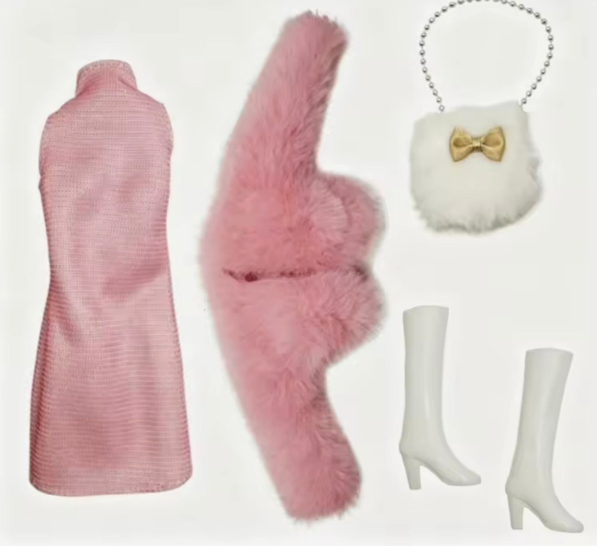 4 pc Doll Outfit; Fits       11 1/2” Fashion Dolls Like Regular BB Doll, Made to Move, Current and some older. ￼