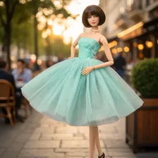 Fashion, doll warm nights cocktail dress: matching high heels included