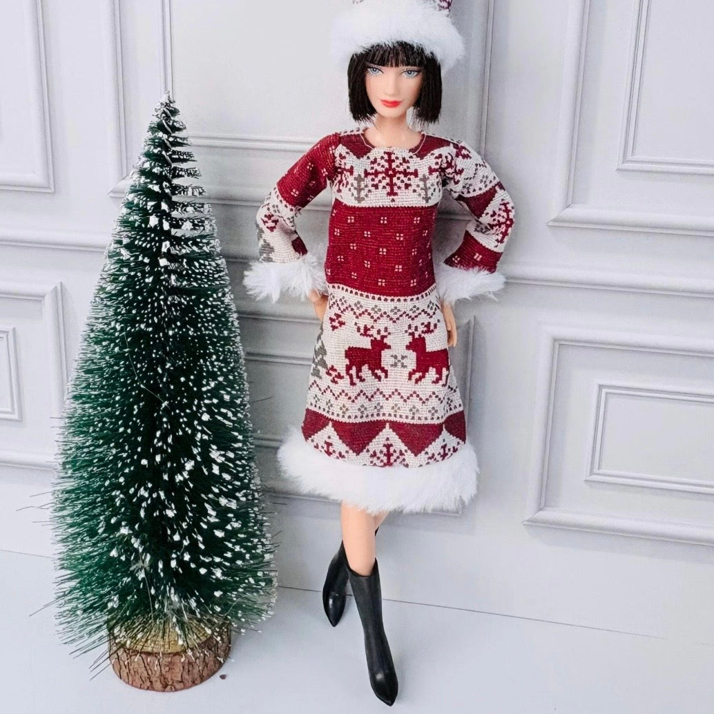 Christmas Winter Fashion Doll Clothes Outfits 1:6 Scale 11.5” Dolls