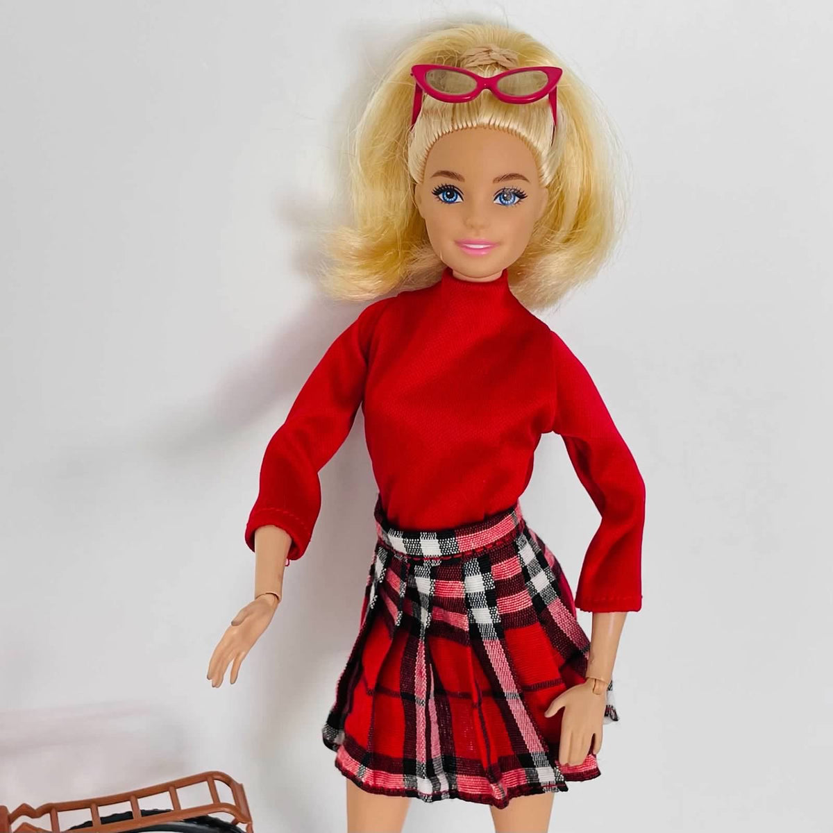 Plaid Doll Skirt: Tartan Pleated Outfit Christmas/Fall - 11.5" Fashion Doll Clothes