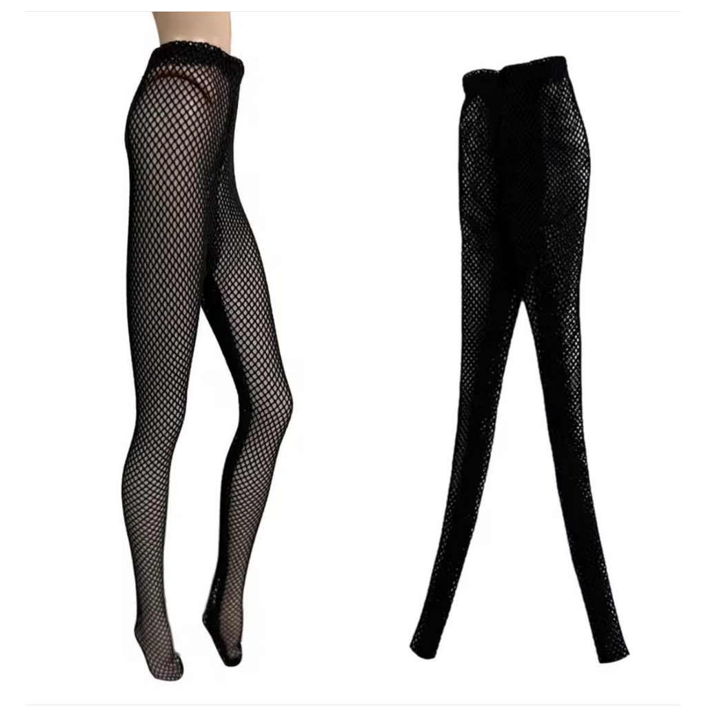 Doll Pantyhose Fishnet Tights for 1:6 Fashion Doll Curvy and Regular Type Dolls
