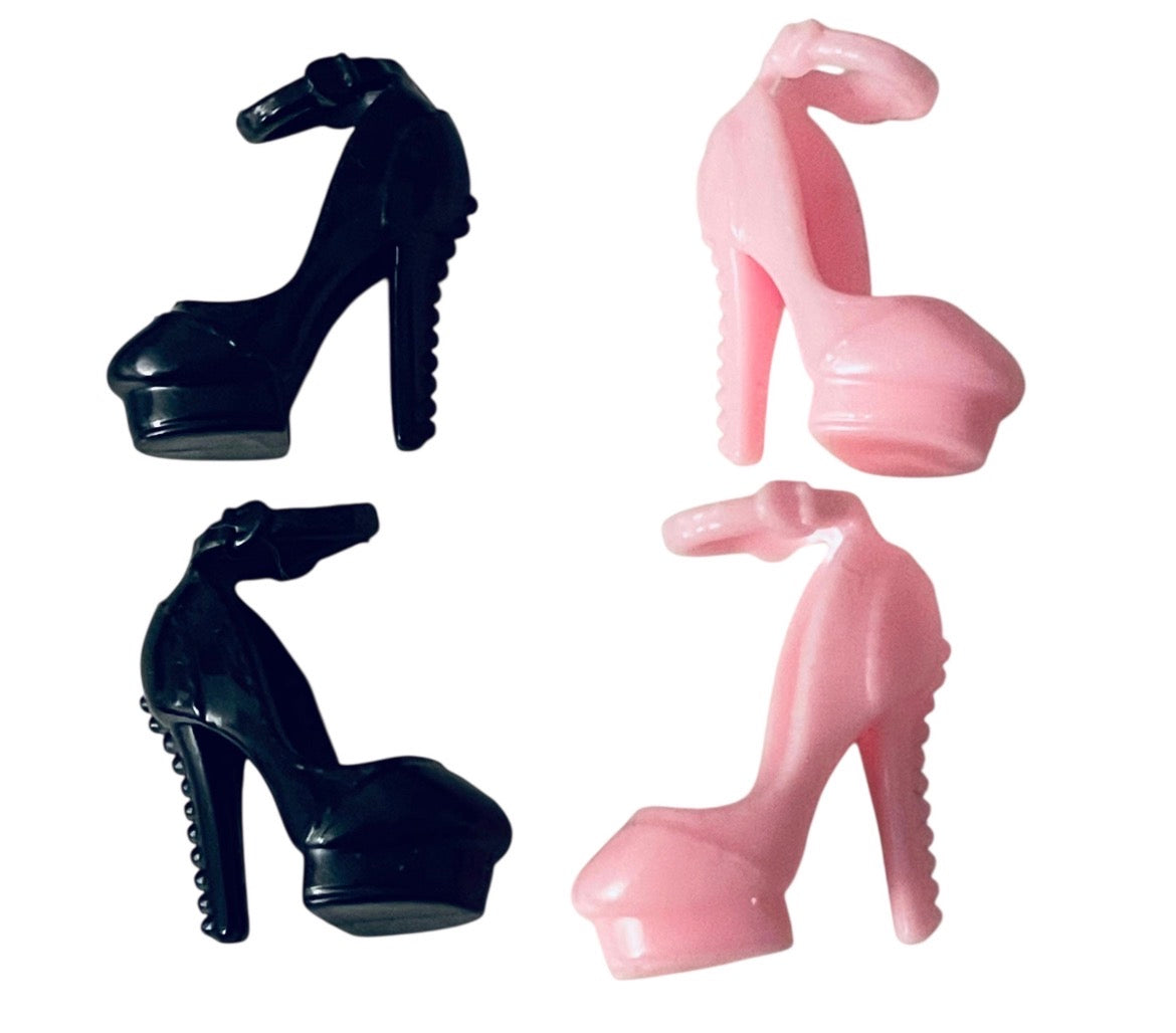 3 pairs Regular 11.5” Doll High Heel Shoes, 1:6 Scale Fashion Doll