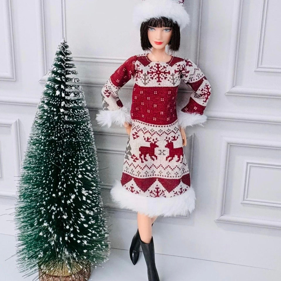 Christmas Winter Fashion Doll Clothes Outfits 1:6 Scale 11.5” Dolls