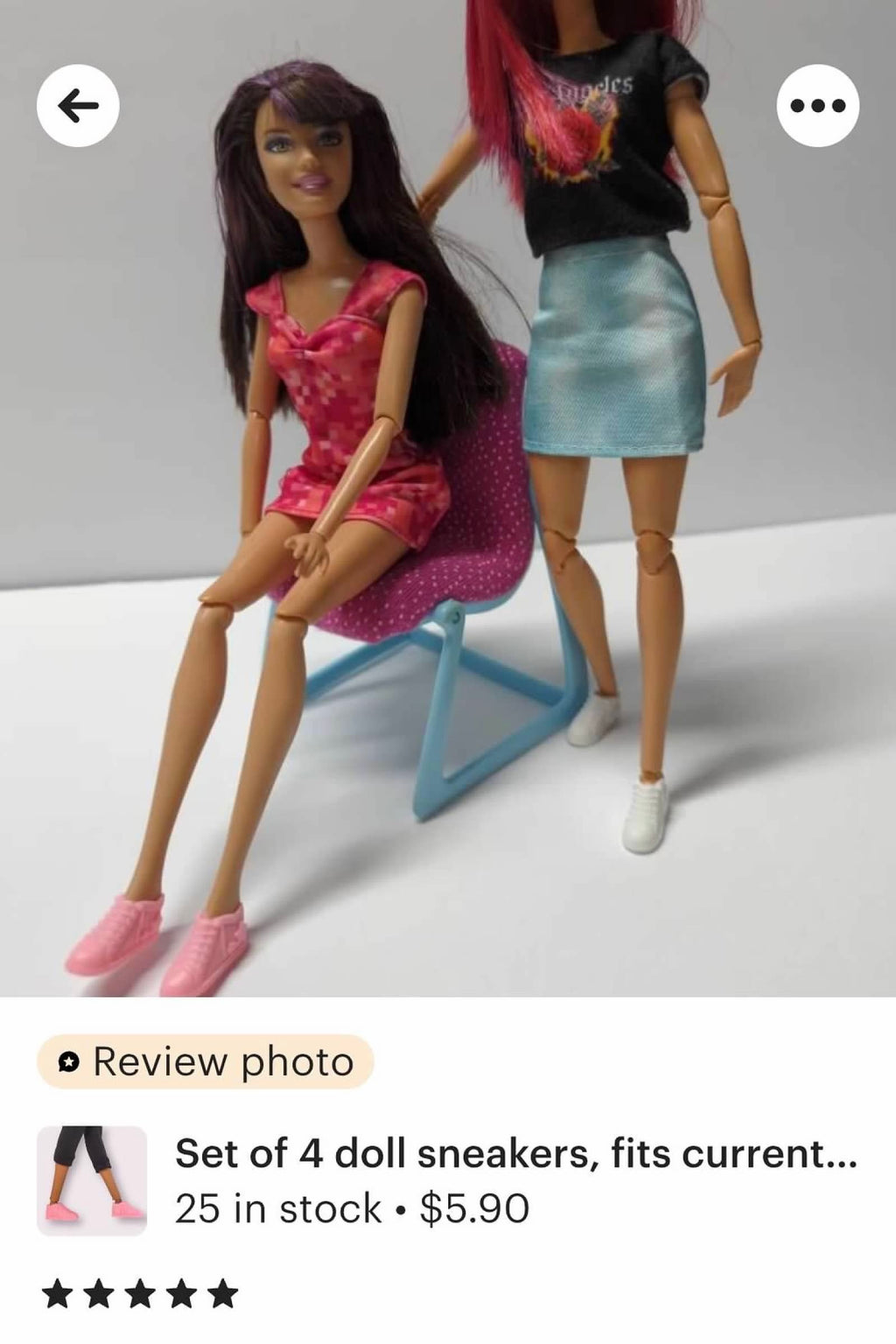 Doll Sneakers, Fashion Doll Shoes, 8 Pair