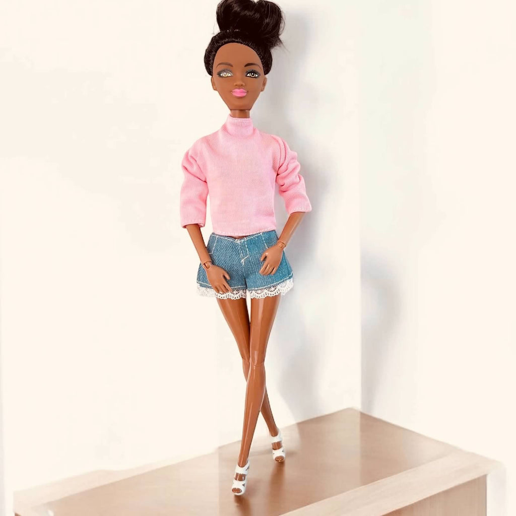 Denim jeans and shorts for Fashion dolls 1:6 scale