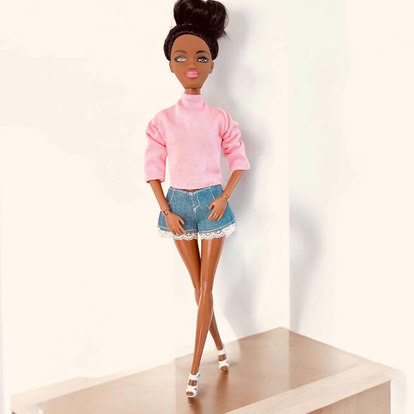 Denim jeans and shorts for Fashion dolls 1:6 scale