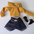 Denim Doll Shorts, stripe top Top, 1:6 Scale Doll Jeans and Shirts