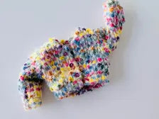 Confetti  Sweater Doll Outfit: Flared Jeans and Brown Boots Fits 11 1/2” Fashion Doll