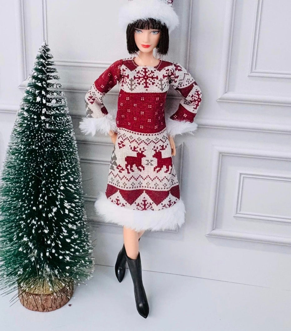 Christmas Winter Fashion Doll Clothes Outfits 1:6 Scale 11.5” Dolls