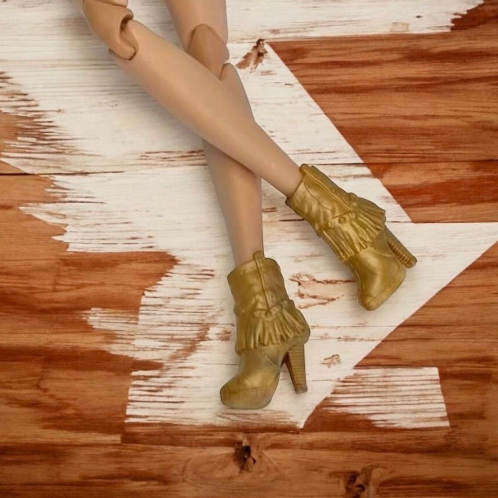 Cowboy Fringe Boots for 11.5" Fashion Doll - Made To Move