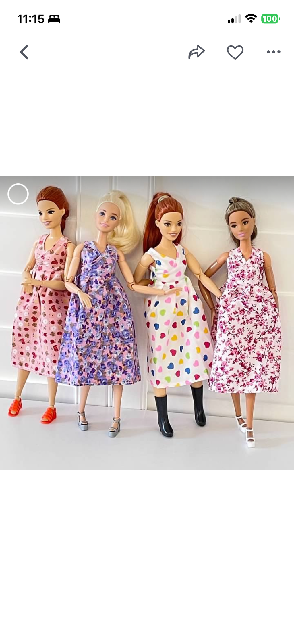 Fashion Doll MTM Dress Outfit: Strawberry dress, and  more, Empire Dress Fits Curvy, Regular, for 1/6 Scale Dolls.