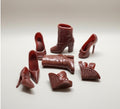 Creamy Brown or Pink High Heel Shoes - Fashion Doll Elegant Footwear, See Discription
