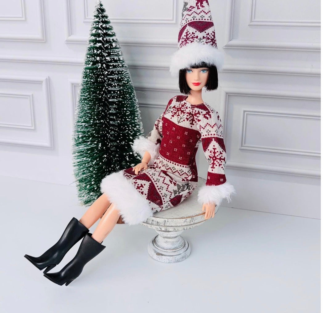 Christmas Winter Fashion Doll Clothes Outfits 1:6 Scale 11.5” Dolls