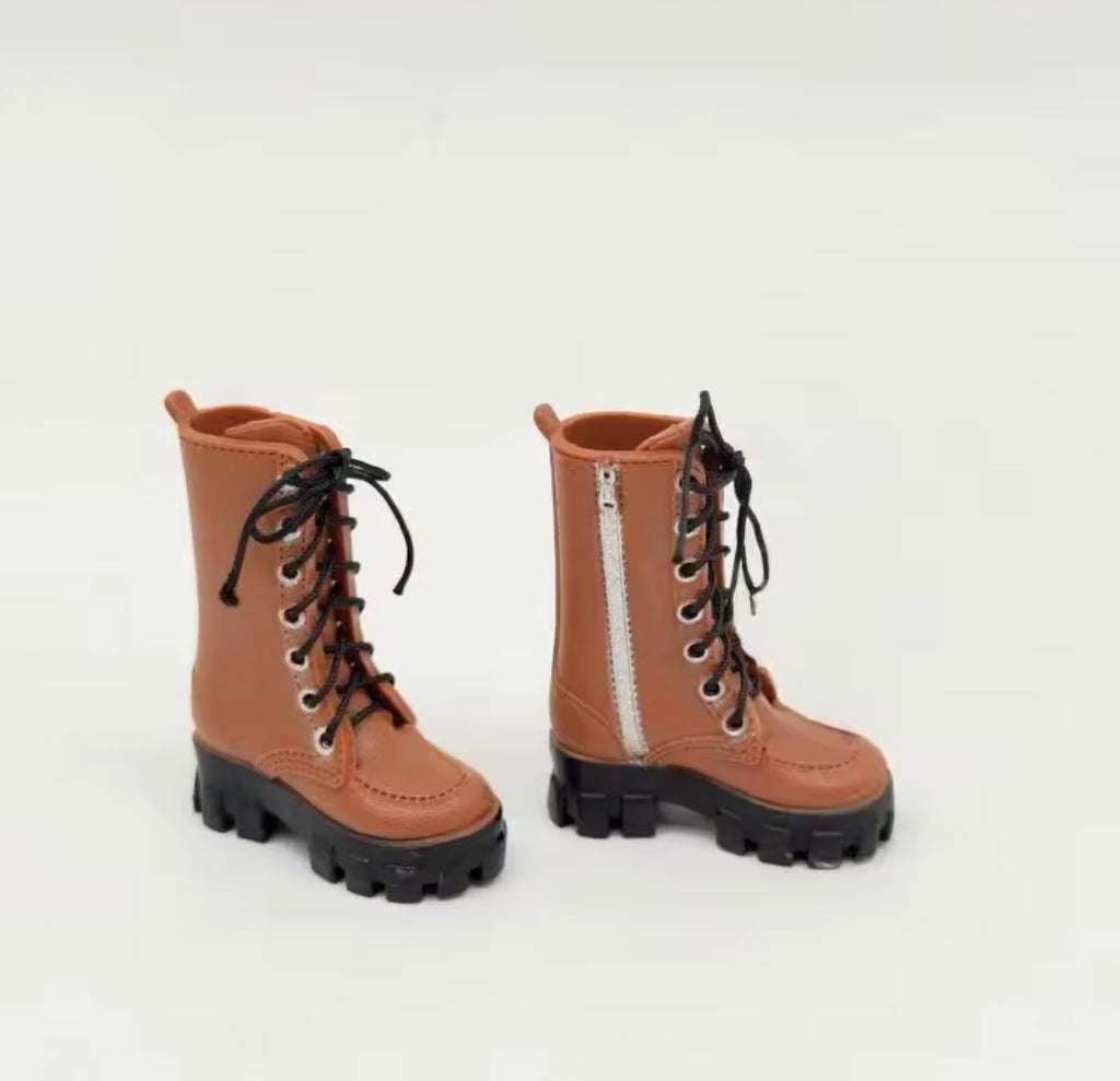 Fashion Doll Boots: 1/6 Scale Flat Feet Doll Boots Fits Curvy and Regular MTM BB Doll