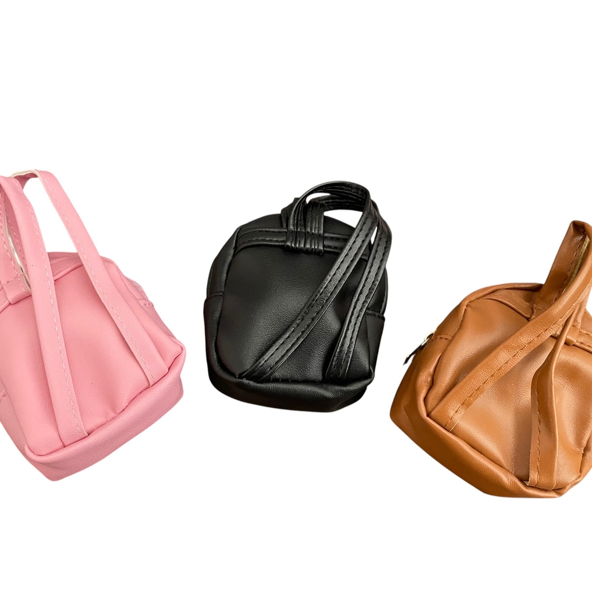 Mini Backpack PURSE Charms, Faux Leather Bag, (not for dolls to big)
