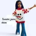 New Christmas Doll Outfits; Fits 11 1/2” Fashion Dolls Like Regular BB Doll, Made to Move, Curvy, Current and some older.  Assorted choices.