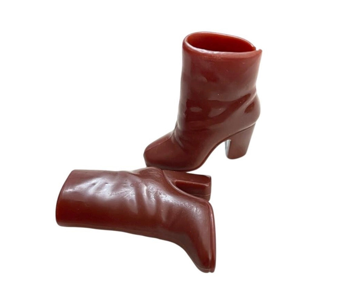Creamy Brown or Pink High Heel Shoes - Fashion Doll Elegant Footwear, See Discription