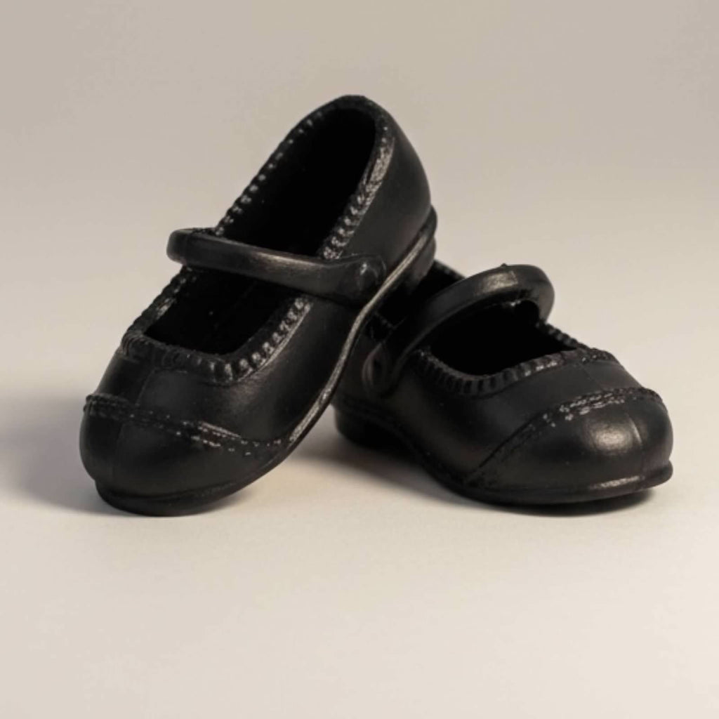 Curvy Doll Mary Jane Shoes: 1/6 Scale Flat Feet Doll Boots