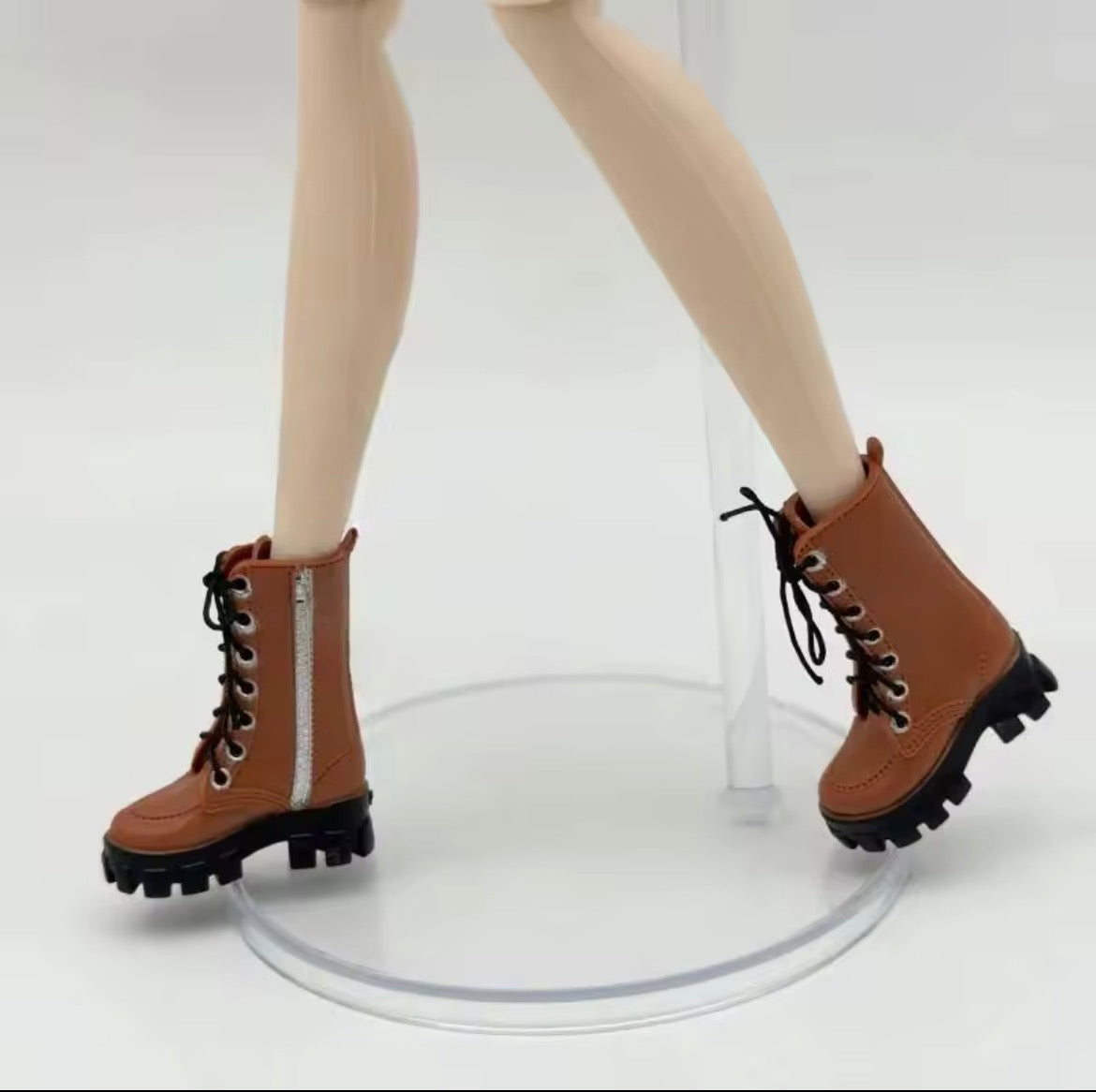 Fashion Doll Boots: 1/6 Scale Flat Feet Doll Boots Fits Curvy and Regular MTM BB Doll