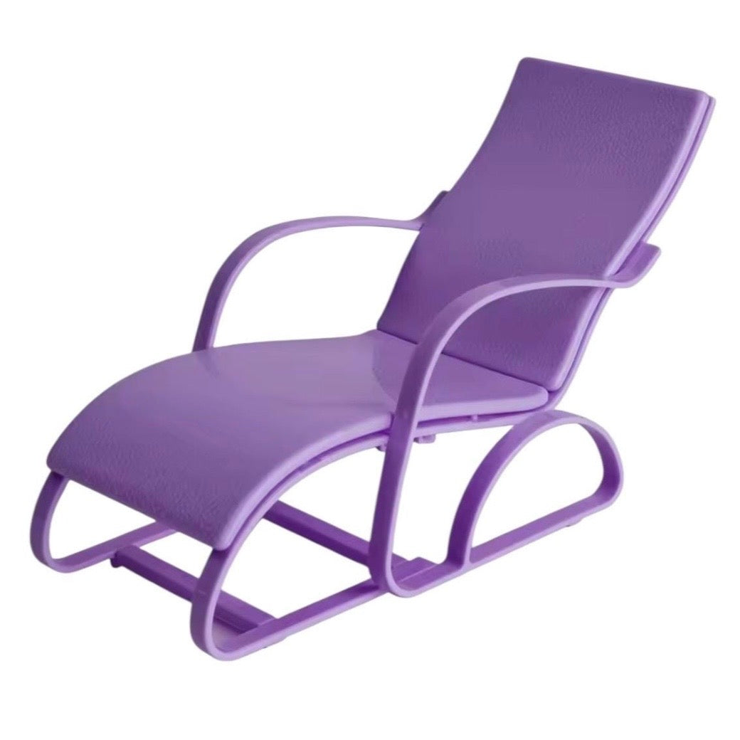 Doll Chair,  Lawn Picnic Outdoor Prop for Lounge Photos, Fashion Doll Poolside Furniture, 1:6 Scale