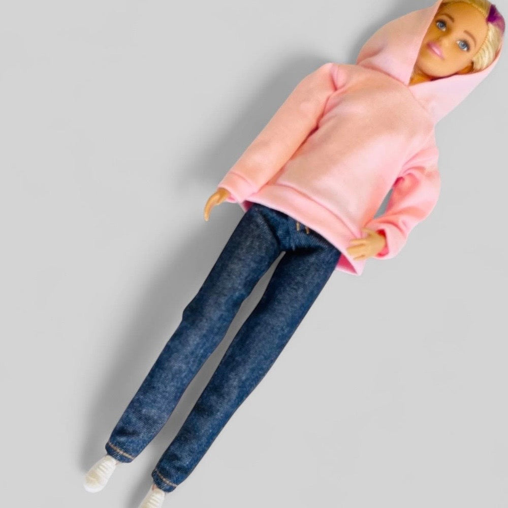 Doll Outfit Set: Jacket, Hoodie, Boots - Made to Move & Curvy Dolls