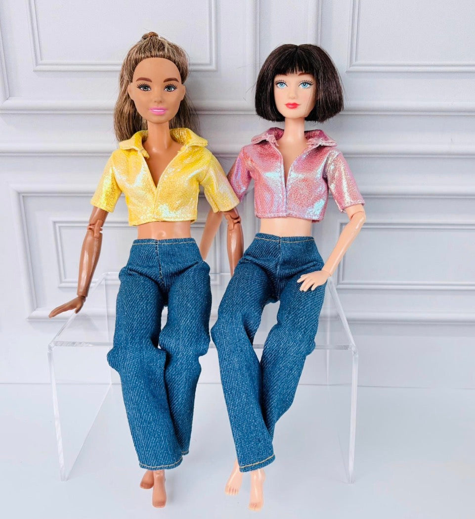 Fashion Doll Crop Jacket and Jeans Set for 11.5" Dolls