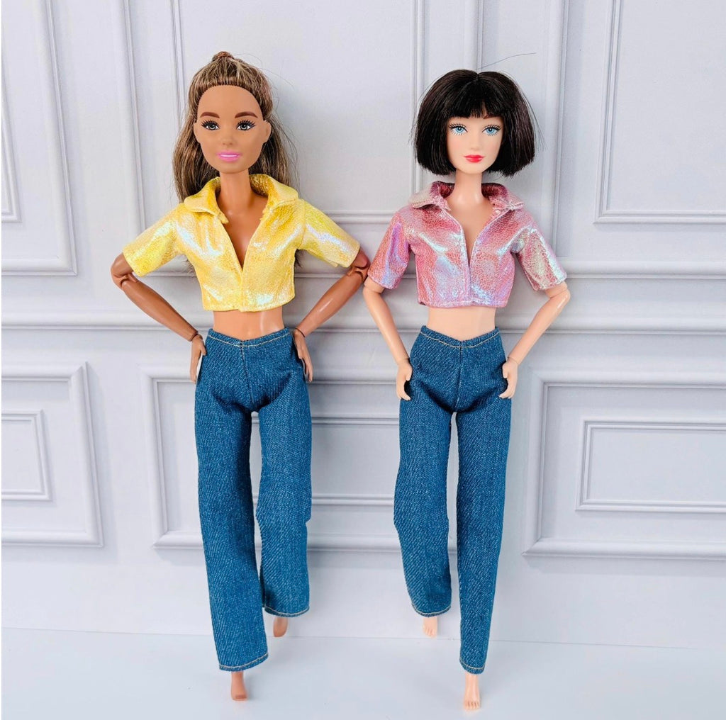 Fashion Doll Crop Jacket and Jeans Set for 11.5" Dolls
