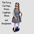 New Outfit Set for BB Curvy Fashion Doll MTM 5 pc Set for 1/6 Scale Curvy Doll Clothes