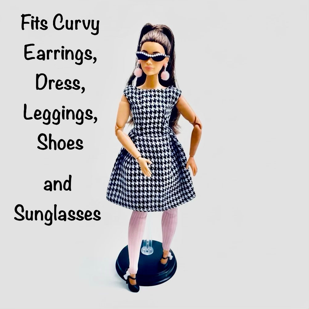 New Outfit Set for BB Curvy Fashion Doll MTM 5 pc Set for 1/6 Scale Curvy Doll Clothes