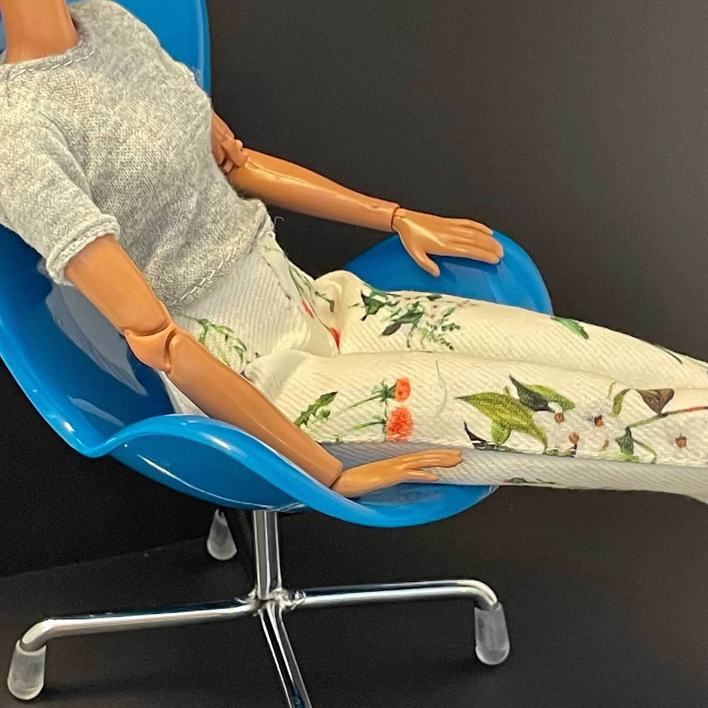 Floral Jean Doll Outfit: Green Long-sleeve Top and Shoes, Fits 11.5 inch Fashion Doll