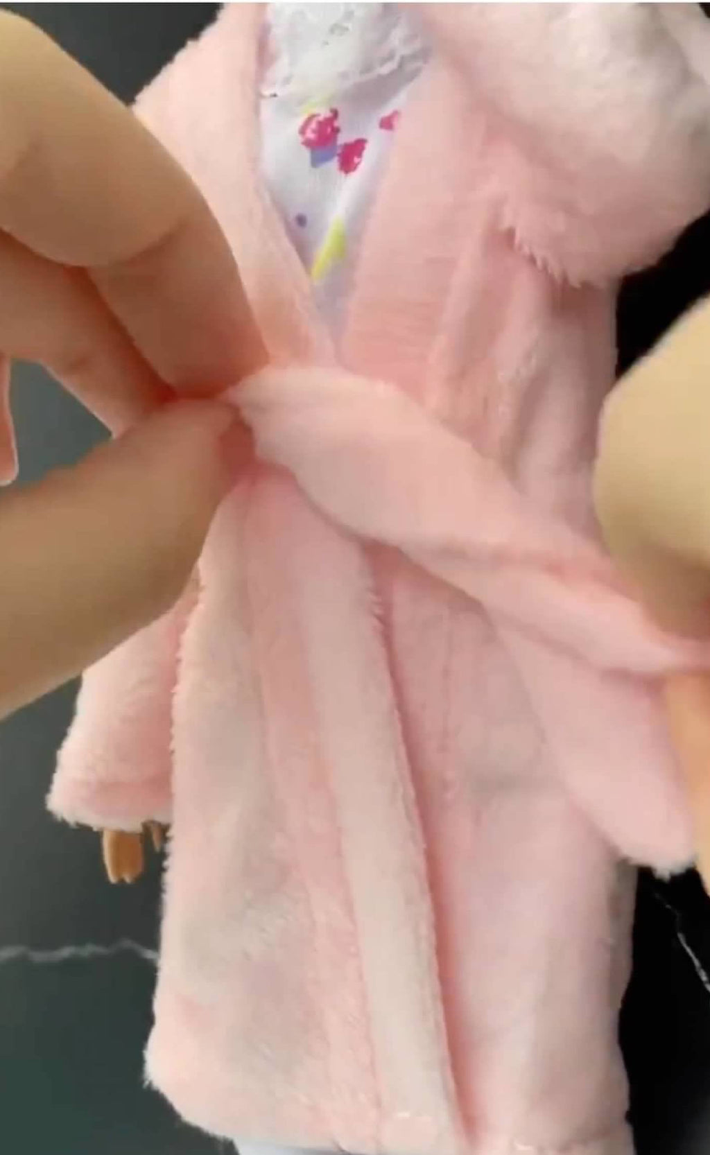 Doll Pajama Set: Pink Kitty Slippers, Robe & Accessories