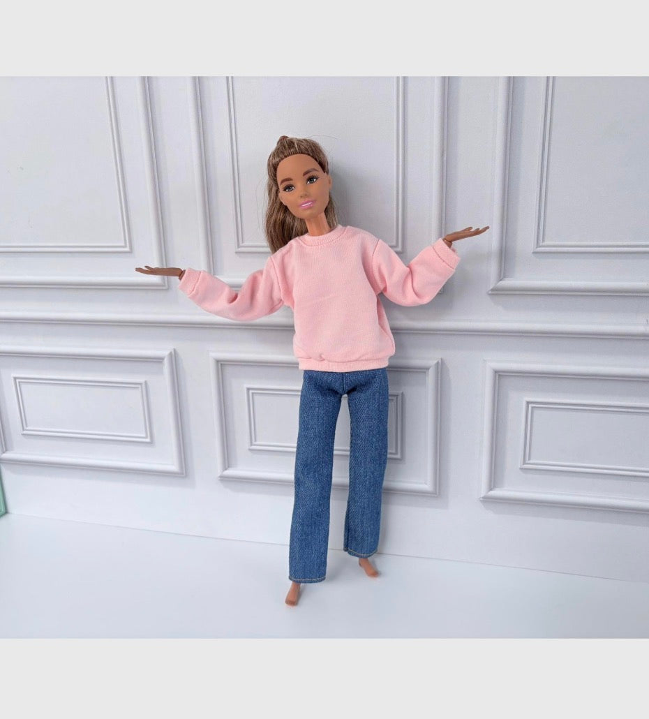 Fashion Doll Crop Jacket and Jeans Set for 11.5" Dolls