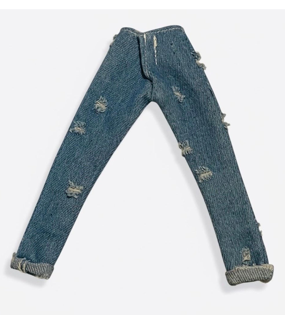 11.5” Fashion Doll Clothes: Distress and Butterfly Jeans, Hoodies and Pink Sweatshirt