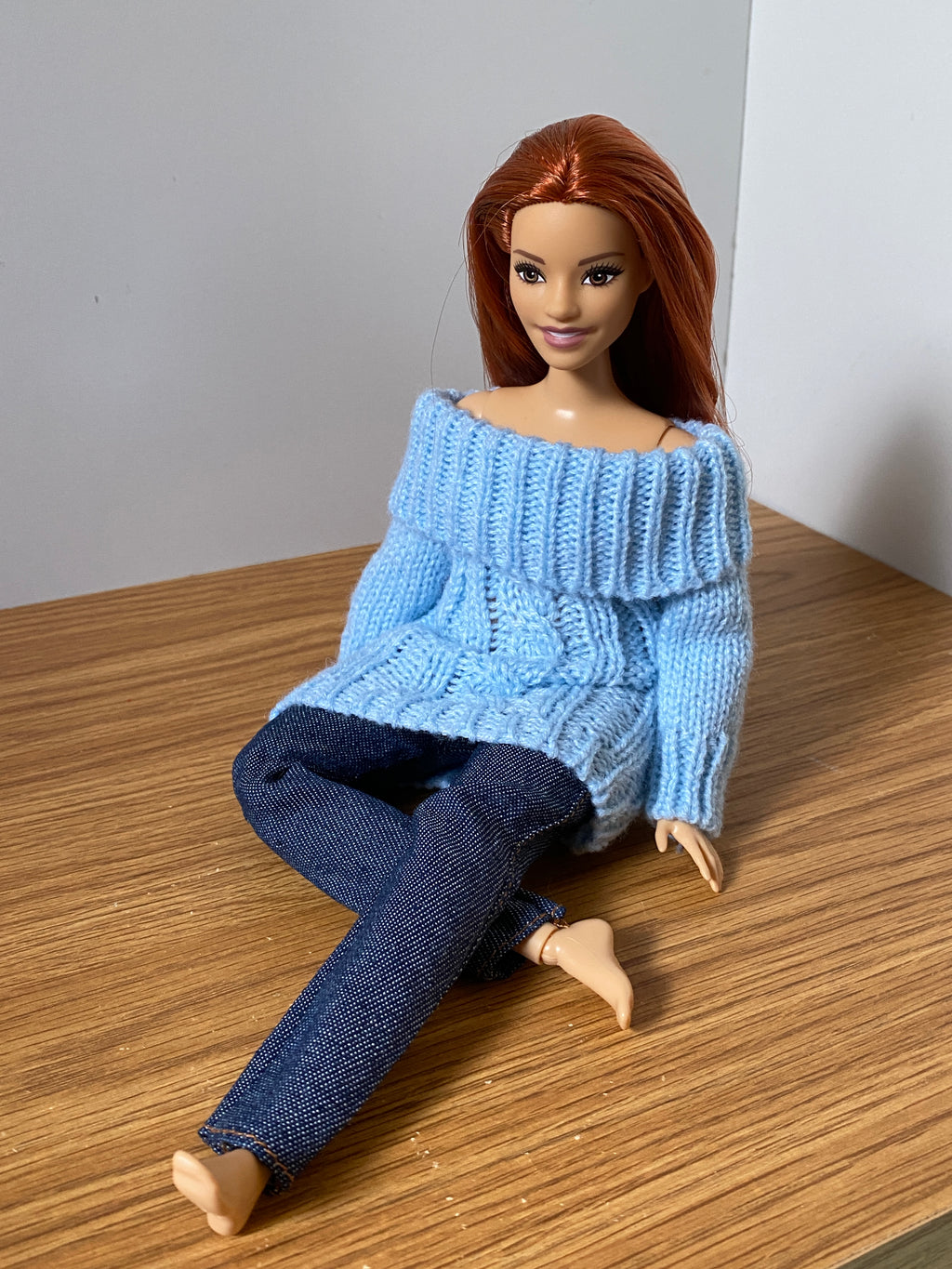 Doll Outfits and Sweaters, Doll Clothing set, White Sneakers, Accessory Options