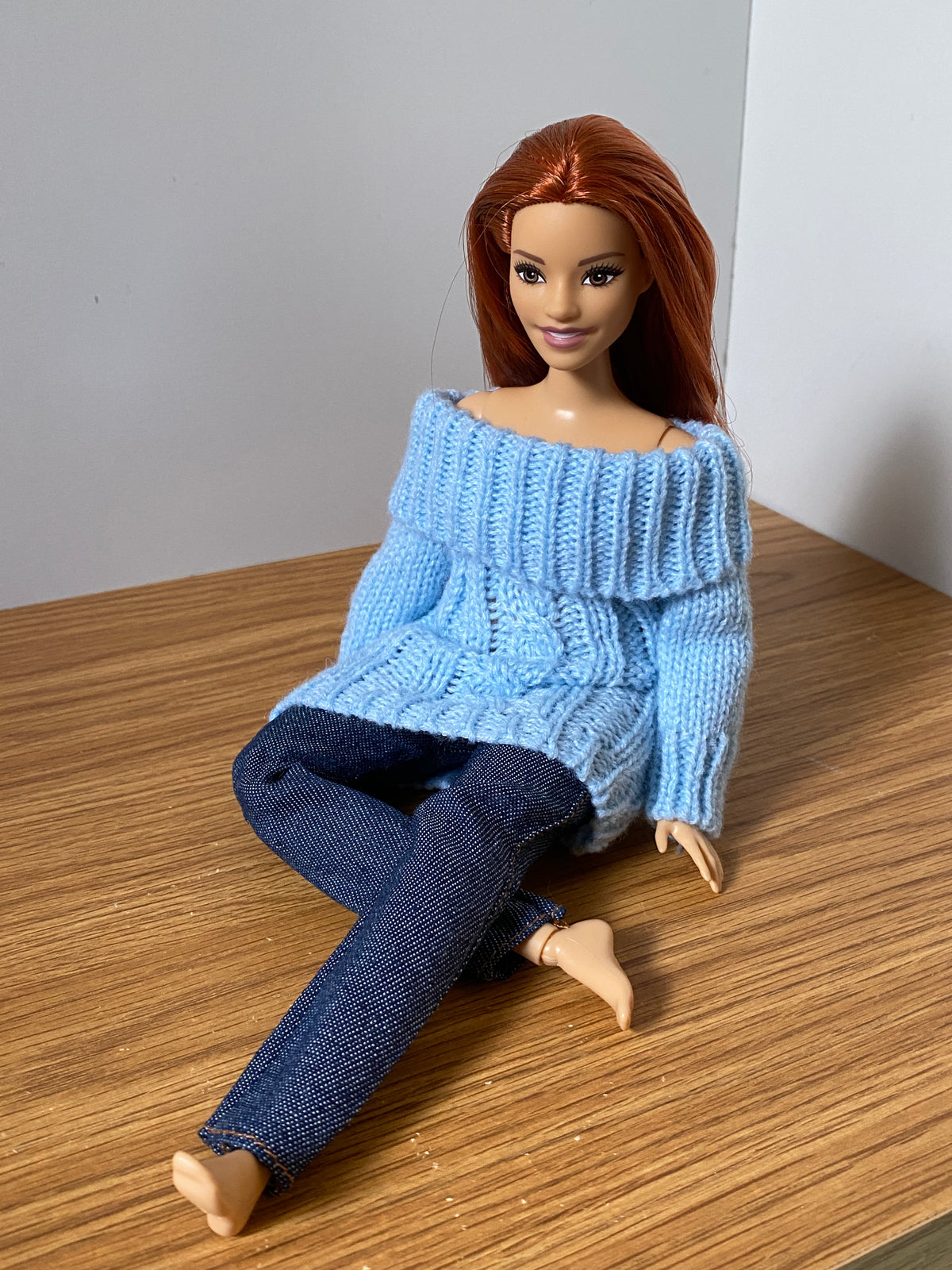 Doll Outfits and Sweaters, Doll Clothing set, White Sneakers, Accessory Options