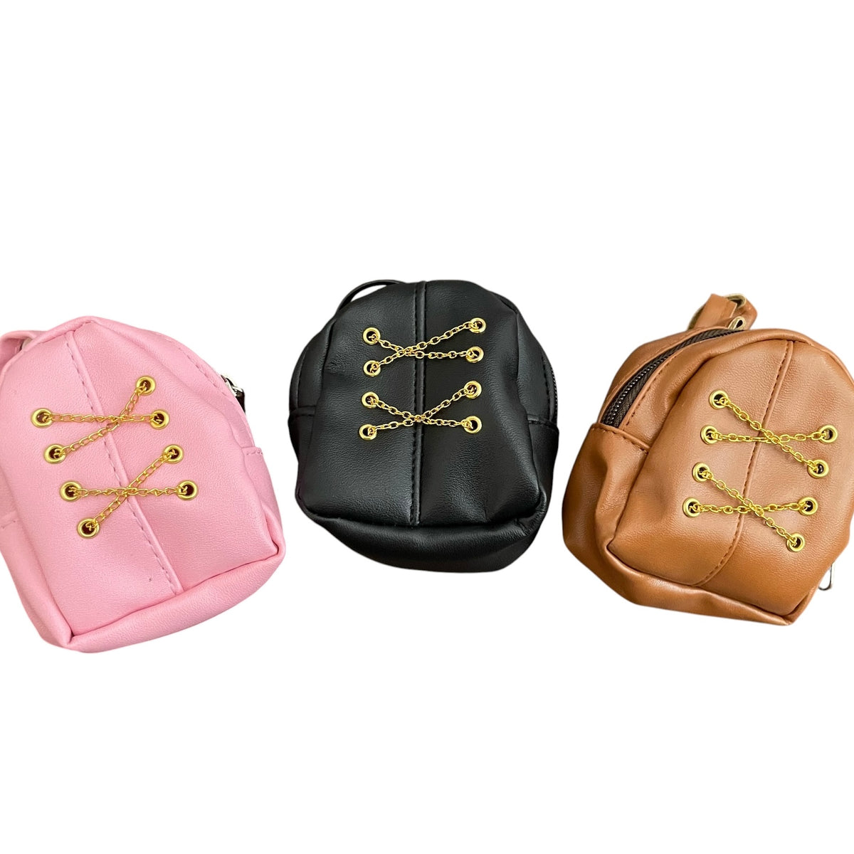 Mini Backpack PURSE Charms, Faux Leather Bag, (not for dolls to big)