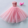 Pink Fashion Doll Evening Gown: Luscious Layers Tafetta Dress with Shoes