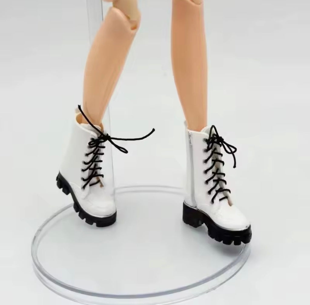 Fashion Doll Boots: 1/6 Scale Flat Feet Doll Boots Fits Curvy and Regular MTM BB Doll
