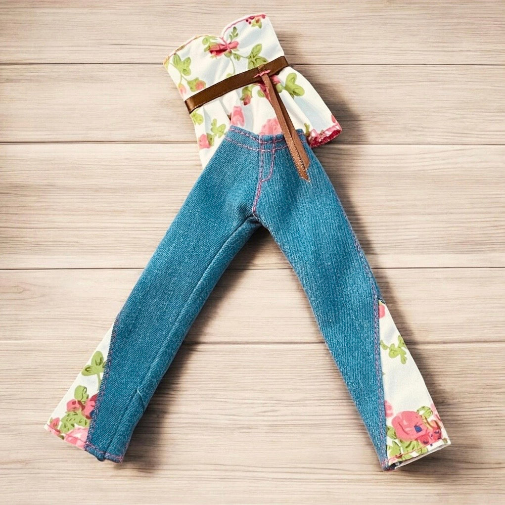 Denim jeans and shorts for Fashion dolls 1:6 scale
