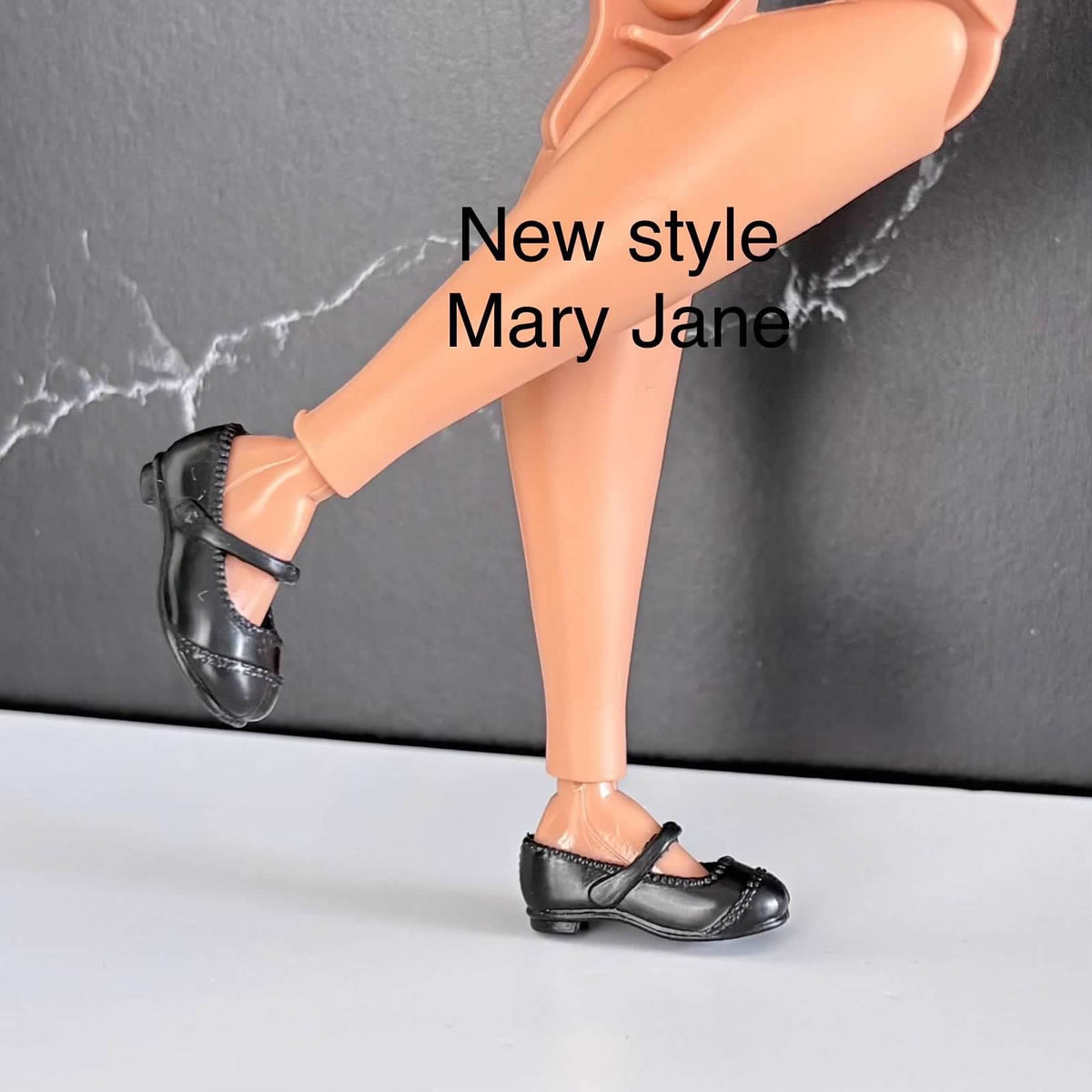 Curvy Doll Mary Jane Shoes: 1/6 Scale Flat Feet Doll Boots