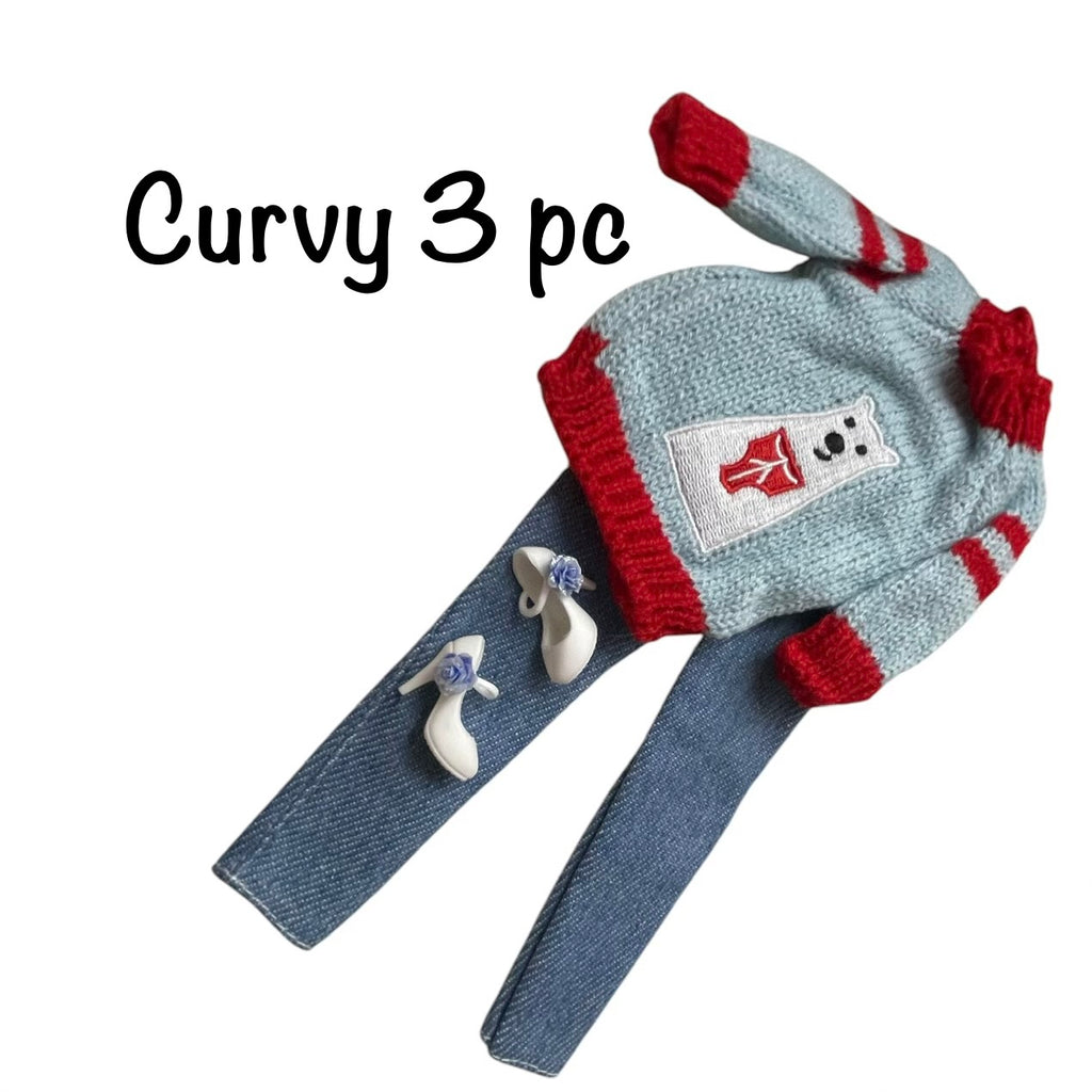 New Christmas Doll Outfits; Fits 11 1/2” Fashion Dolls Like Regular BB Doll, Made to Move, Curvy, Current and some older.  Assorted choices.