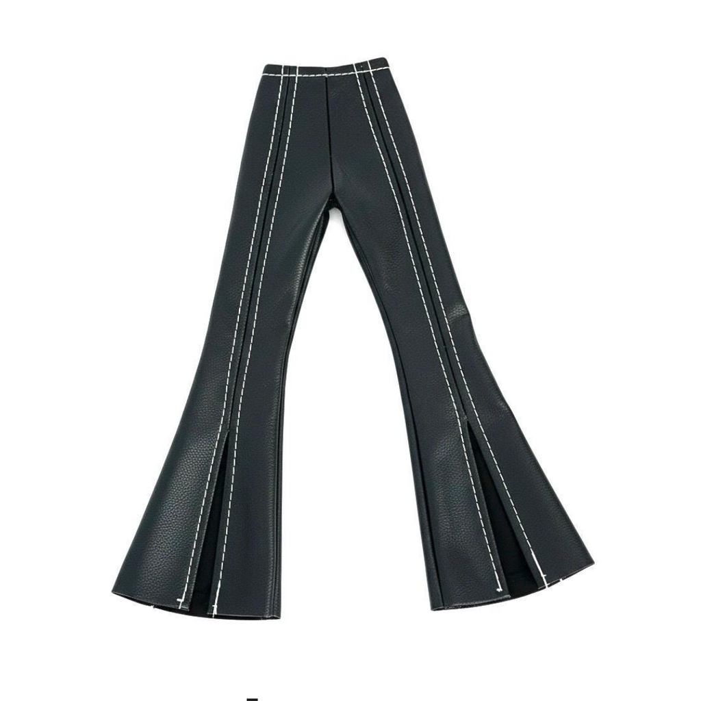 Faux Leather Fashion Doll Pants, Coat and Accessories
