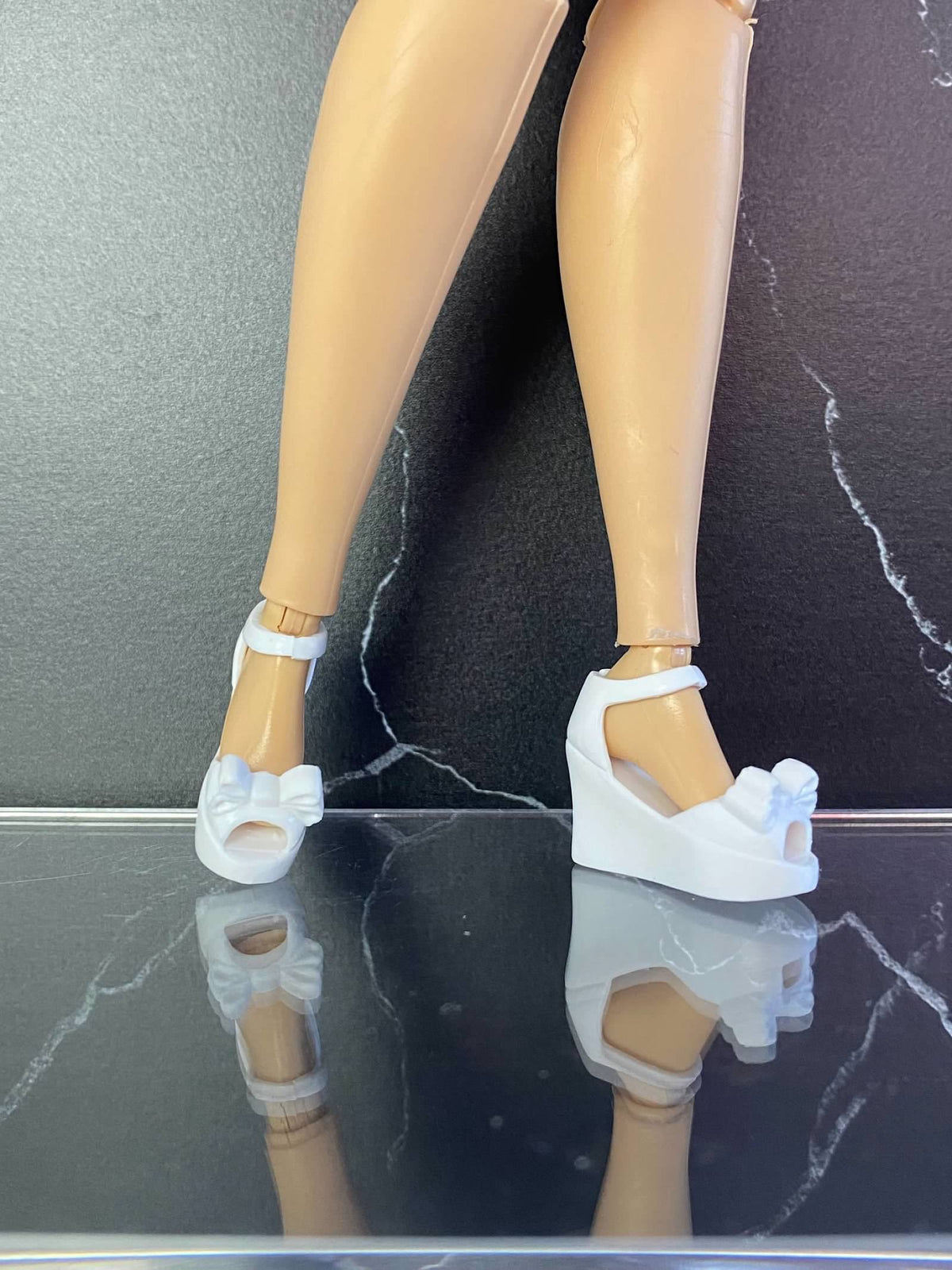 Curvy Fashion Doll Clothes – Plaid & Denim or Pink Fuzzy Jacket Outfit