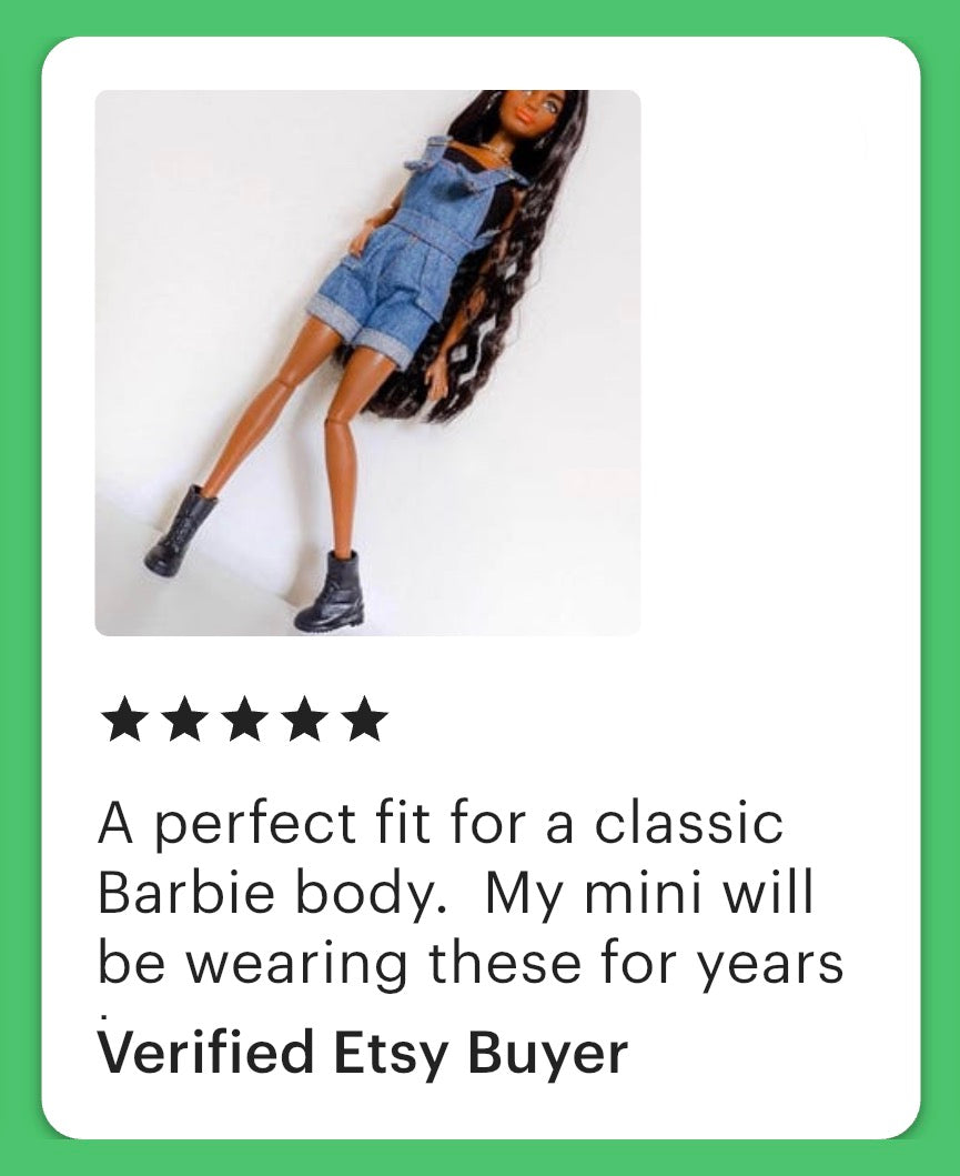 Fashion Doll overall Outfits Set: Tee shirts, Jeans and Separates