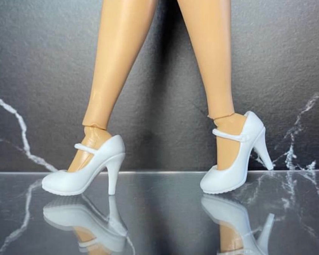 MTM Curvy Fashion Doll High Heel Shoes, 1:6 Scale Fashion Doll, Made to Move