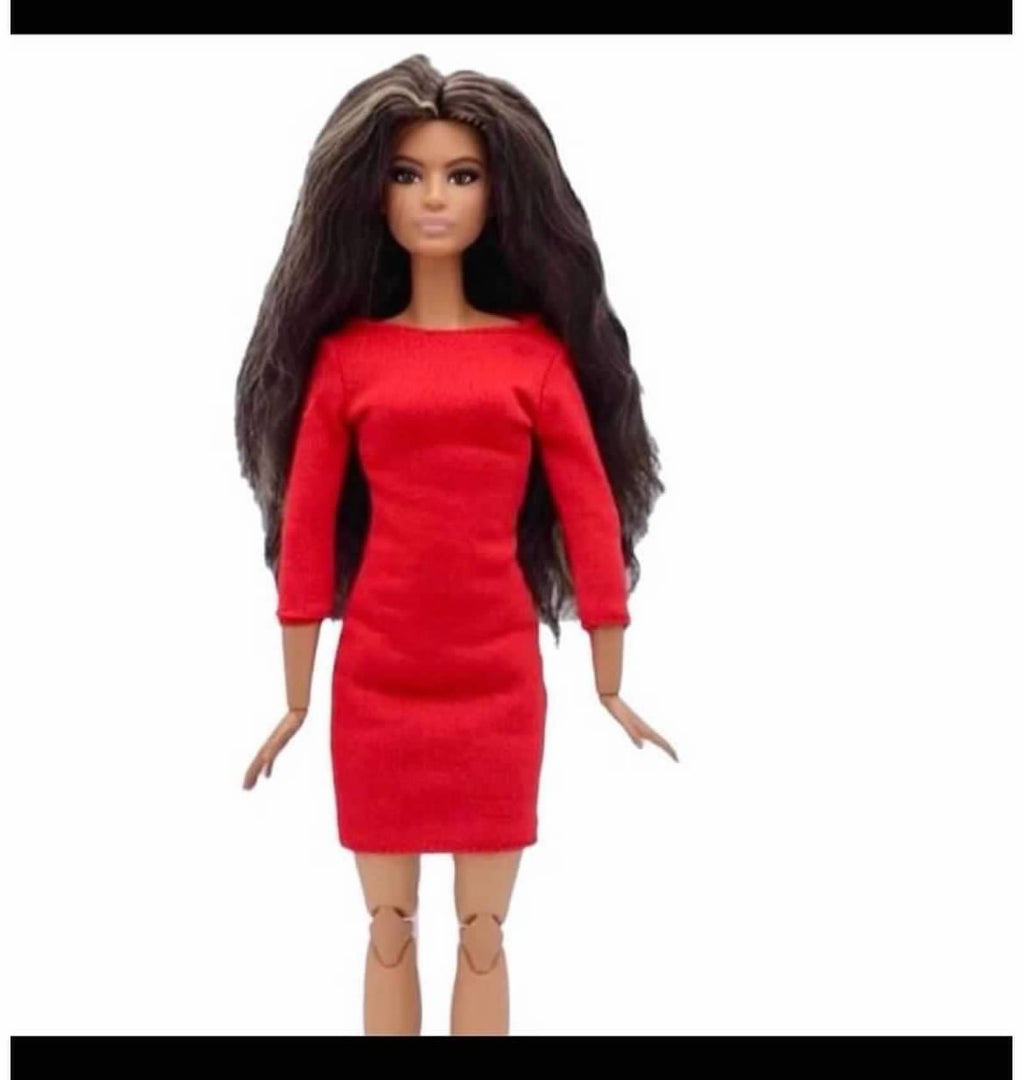 Fashion Doll Long Sleeve Dress: 11.5 inch Doll Weekend Outfit