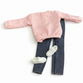 Curvy Doll Clothes 1:6 Scale, Made to Move, Sweater, Jeans, Shoes Outfits