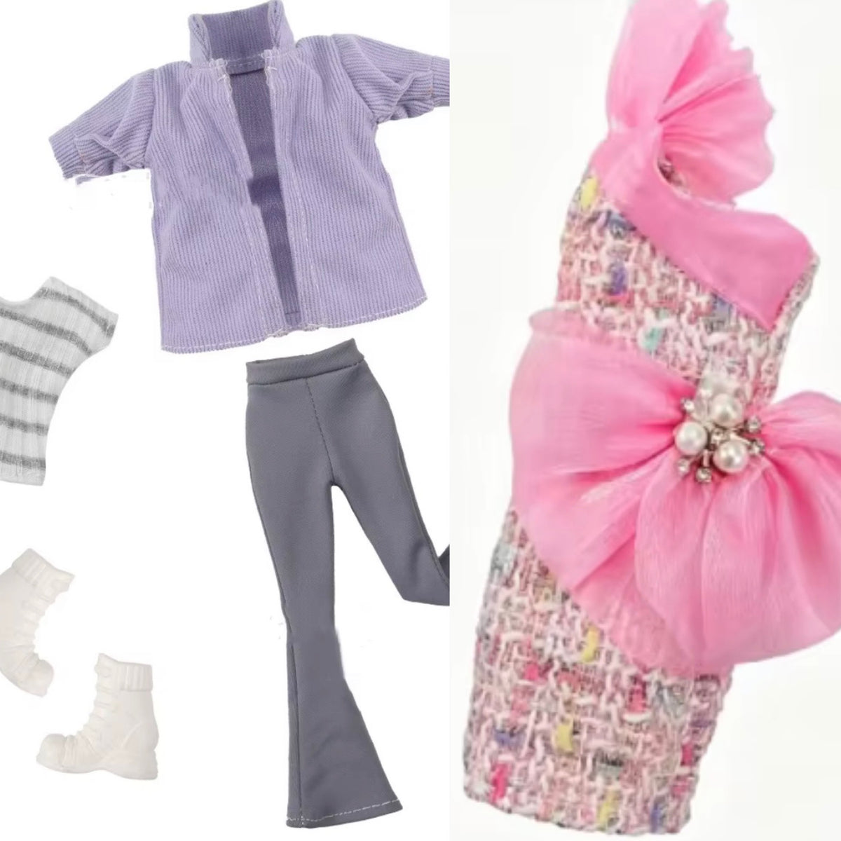2 Doll Outfits; Fits 11 1/2” Fashion Dolls Like Regular BB Doll, Made to Move, Current and some older.  Assorted choices.
