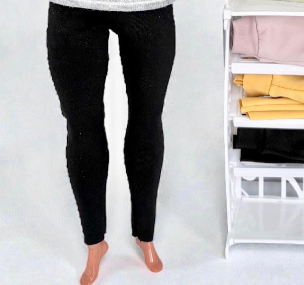 Curvy 11.5” Fashion Doll High Waist Yoga Pants Leggings - Fits Curvy Made to Move Dolls and Some Older.